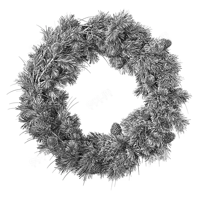 Elegant Wreath Set.7 Display 3D model image 3