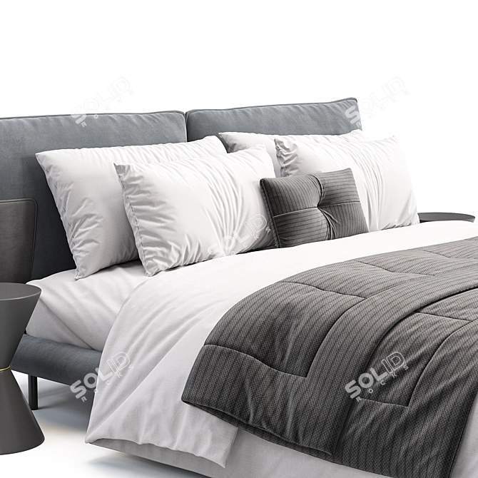 Sleek Blend Bed Design Elegance 3D model image 4