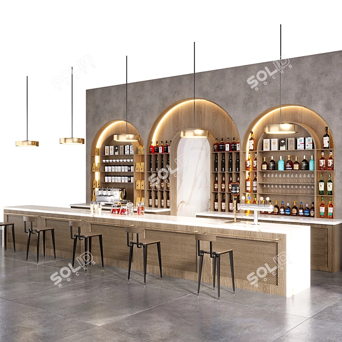  CAFEBAR NO16 High Poly 3D Model 3D model image 2