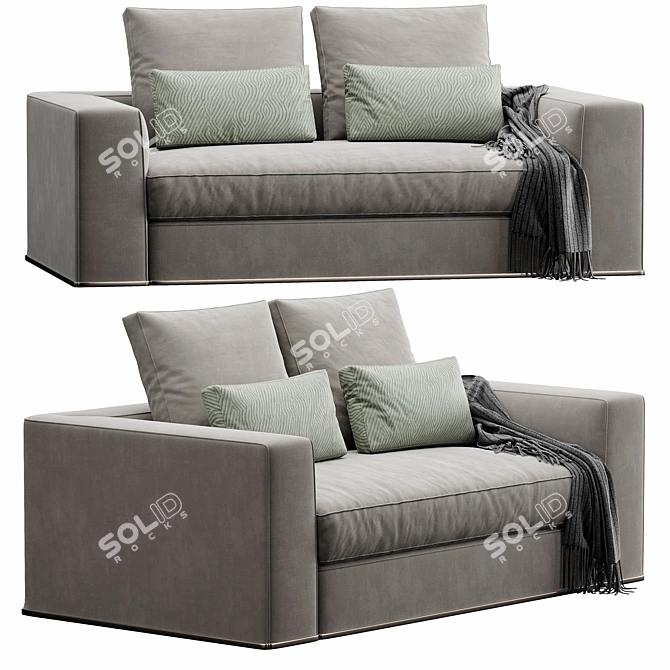 Modern Powell Sofa Set 175 3D model image 2