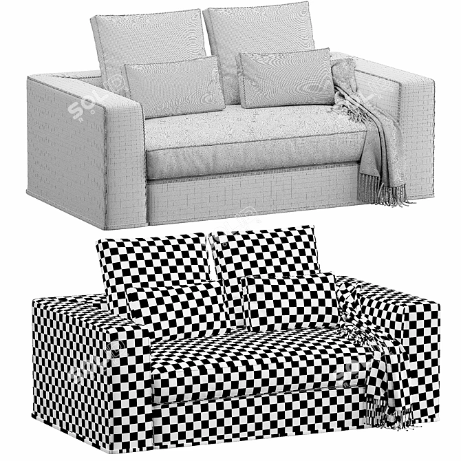 Modern Powell Sofa Set 175 3D model image 5