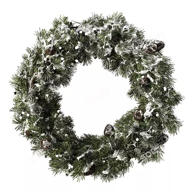 Rustic Outdoor Wreath Set.8 3D model image 1