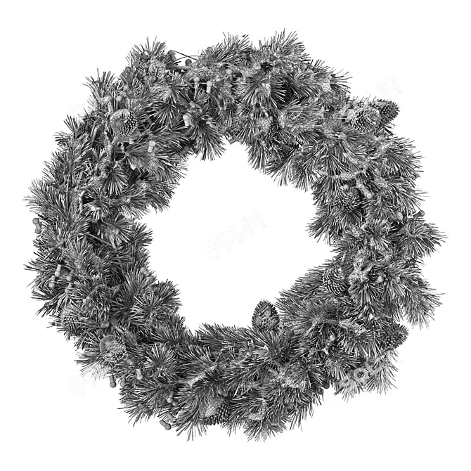 Rustic Outdoor Wreath Set.8 3D model image 3