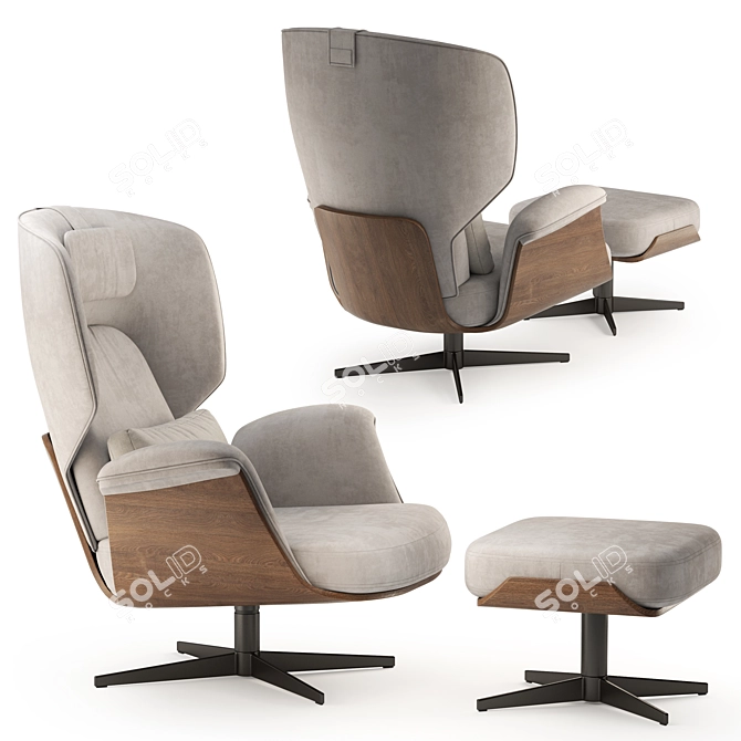 Luxury Comfort Armchair: Bonaldo OLOS 3D model image 2