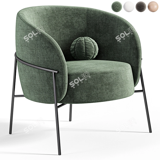 Elegant Rimo Armchair by Parladesign 3D model image 1