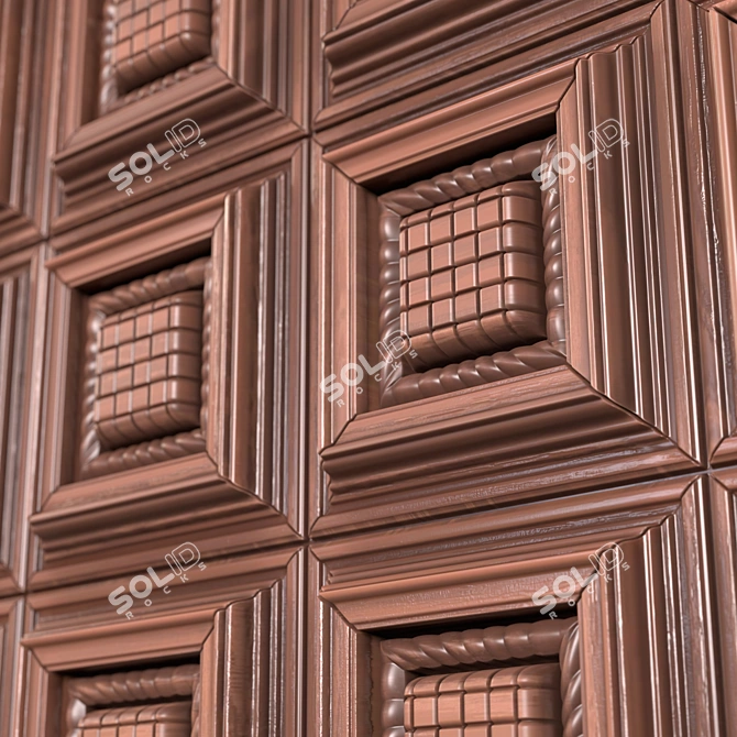 Wood Panel PBR Texture Set 3D model image 6