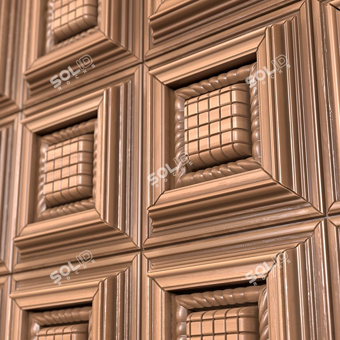 Wood Panel PBR Texture Set 3D model image 7