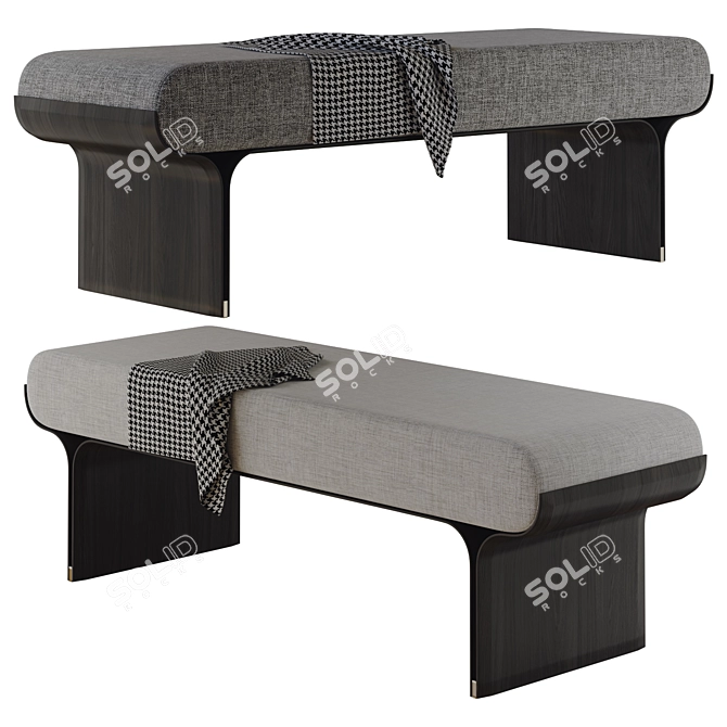 Sleek Stami Bench Design 3D model image 2