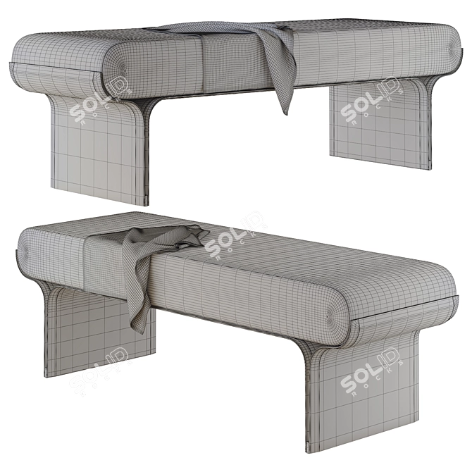 Sleek Stami Bench Design 3D model image 3