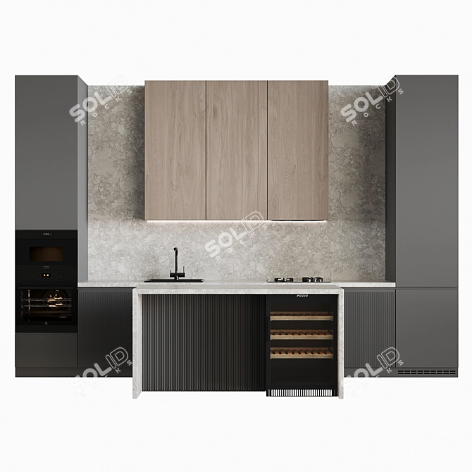 Modern Kitchen Appliance Set 3D model image 1