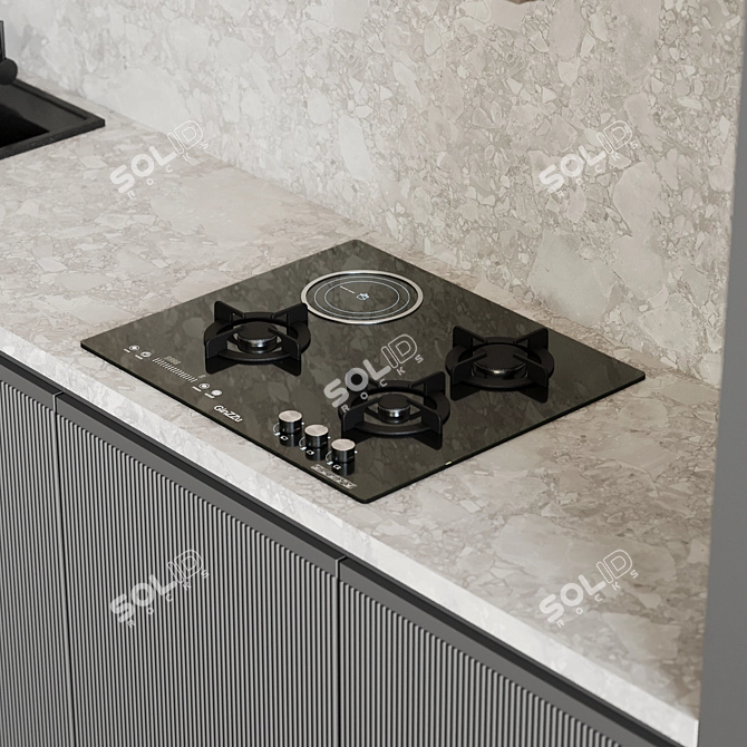 Modern Kitchen Appliance Set 3D model image 4