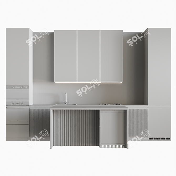 Modern Kitchen Appliance Set 3D model image 7