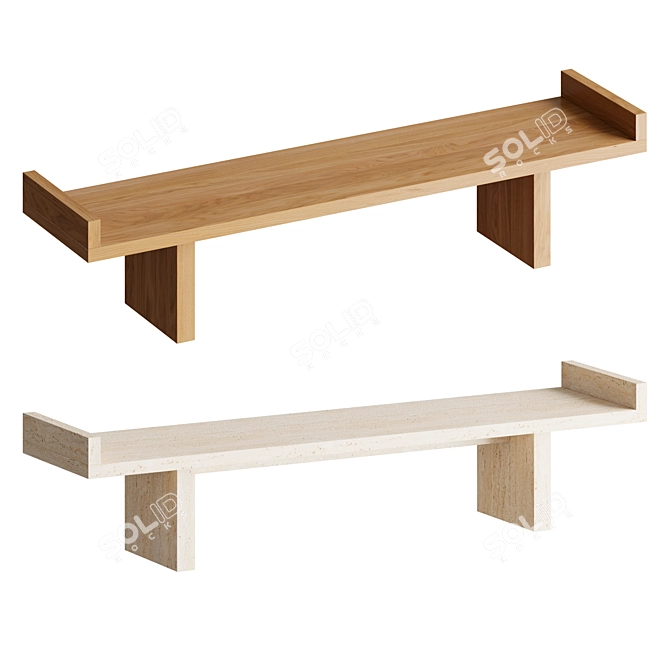 Elegant Kreoo EVER Bench 3D model image 1