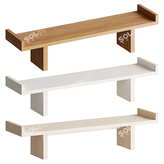 Elegant Kreoo EVER Bench 3D model image 2