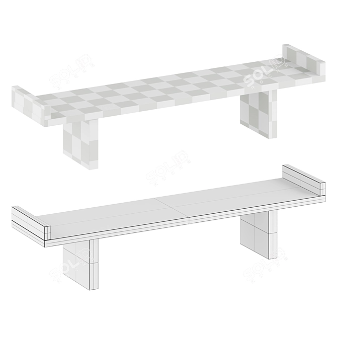 Elegant Kreoo EVER Bench 3D model image 3