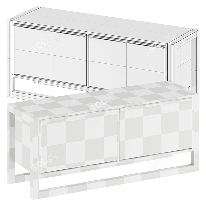 Woodman Shoe Bench/Cabinet 3D model image 3