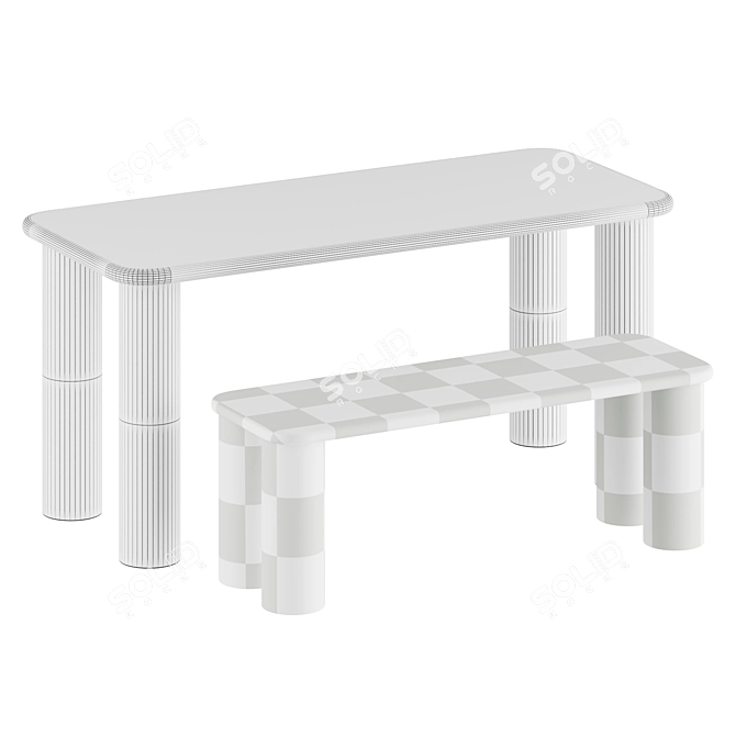 Discover | Table+Bench Set 3D model image 3