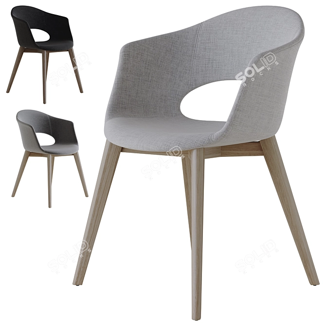 Scab Design Natural Lady Chair 3D model image 1