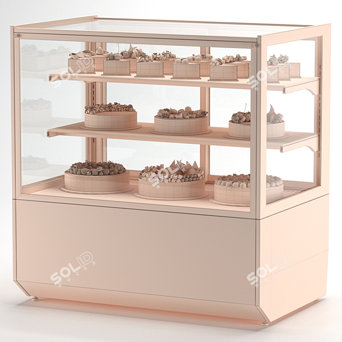 Bakery Display Refrigeration Unit 3D model image 7