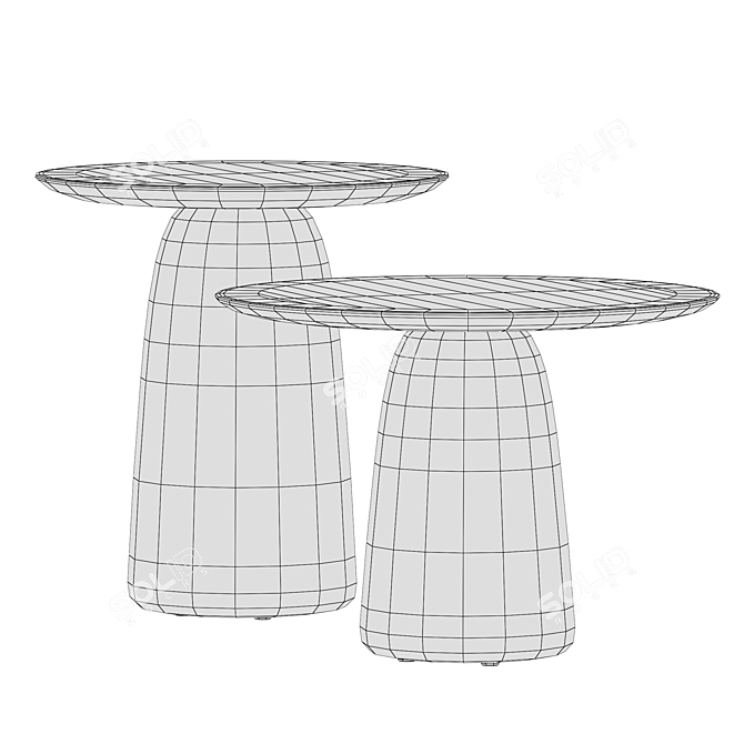 Tribu Dunes Low Tables Set 3D model image 6