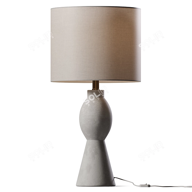 Elegant Brass Naomi Table Lamp 3D model image 1