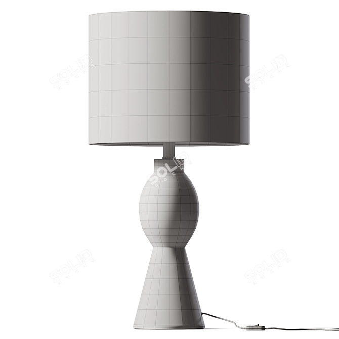 Elegant Brass Naomi Table Lamp 3D model image 2