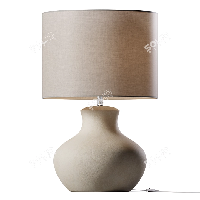 Brynlee Ivory Table Lamp 3D model image 1