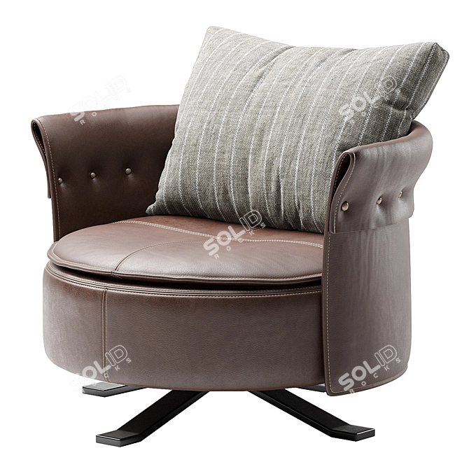 Elegant Charme Longhi Armchair 2016 3D model image 1