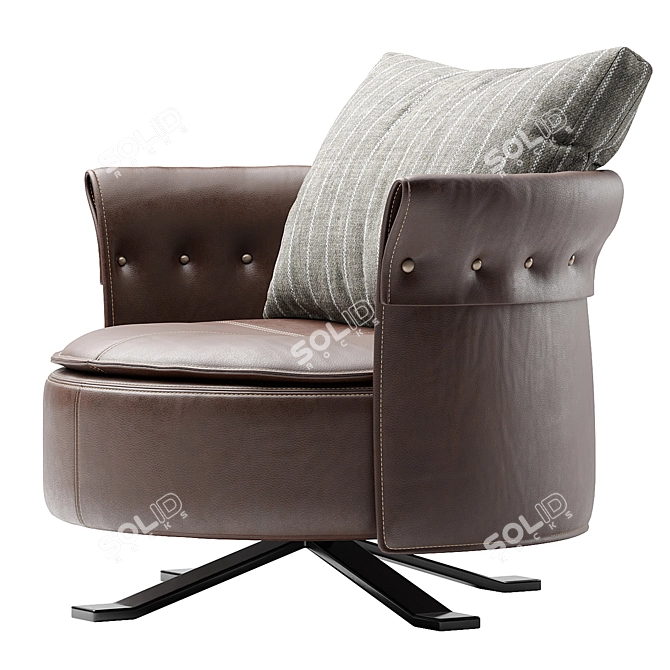 Elegant Charme Longhi Armchair 2016 3D model image 2