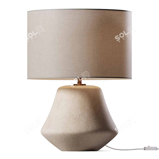 Elegant Sandstone McQuinn Table Lamp 3D model image 1