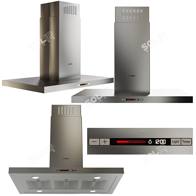 Bosch Stainless Hood Collection 3D model image 2