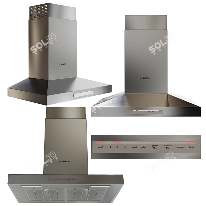 Bosch Stainless Hood Collection 3D model image 3