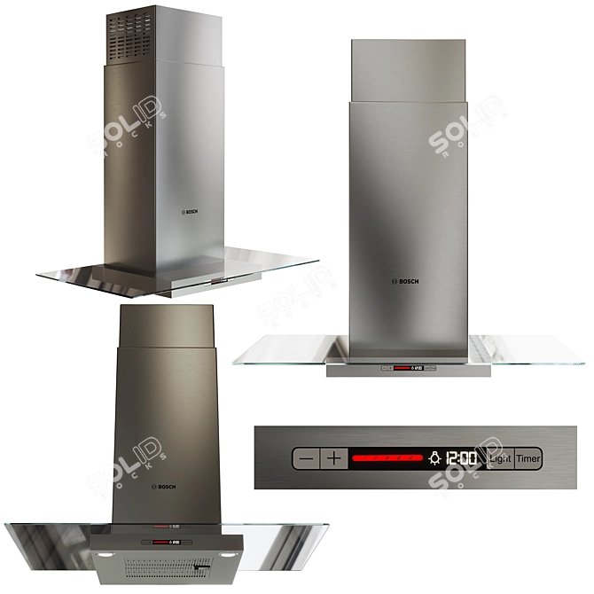 Bosch Stainless Hood Collection 3D model image 5