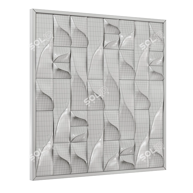 Modern Abstract Corner Design Art 3D model image 3