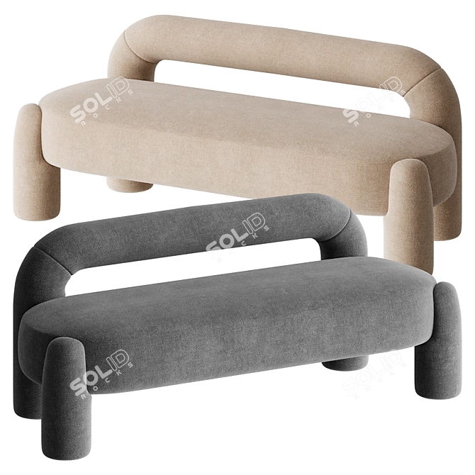 DOOQ MARLON Bench 3D model image 1