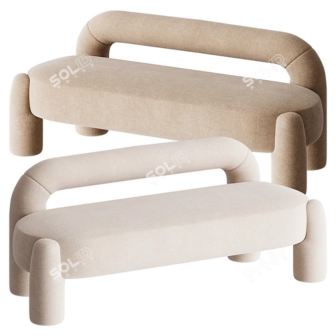 DOOQ MARLON Bench 3D model image 2