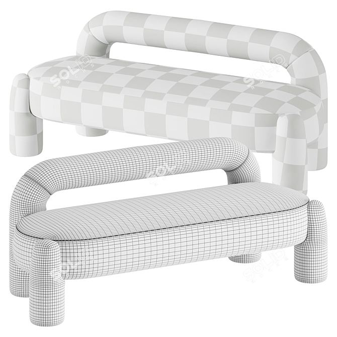 DOOQ MARLON Bench 3D model image 3