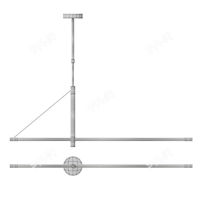 Sleek LED Pendant Lamp 3D model image 4