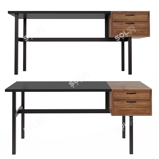 Modern Millimeter Gielle Desk 3D model image 2