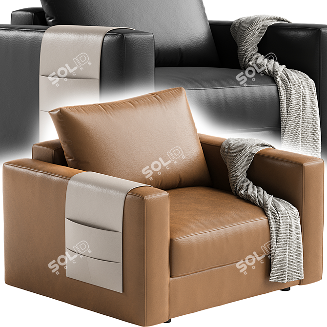 Edward Model Armchair 3D Rendered 3D model image 2