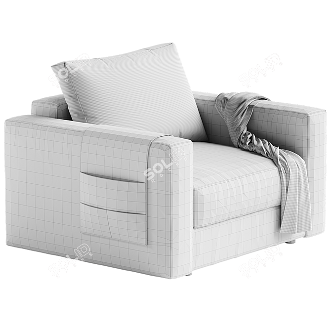 Edward Model Armchair 3D Rendered 3D model image 6