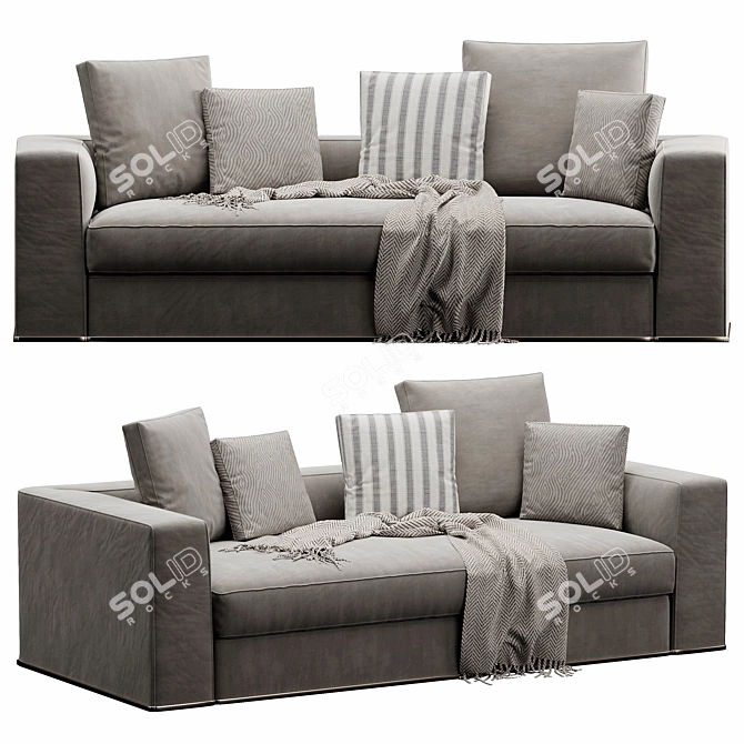 Powell Modern Sofa Set, 215cm 3D model image 3