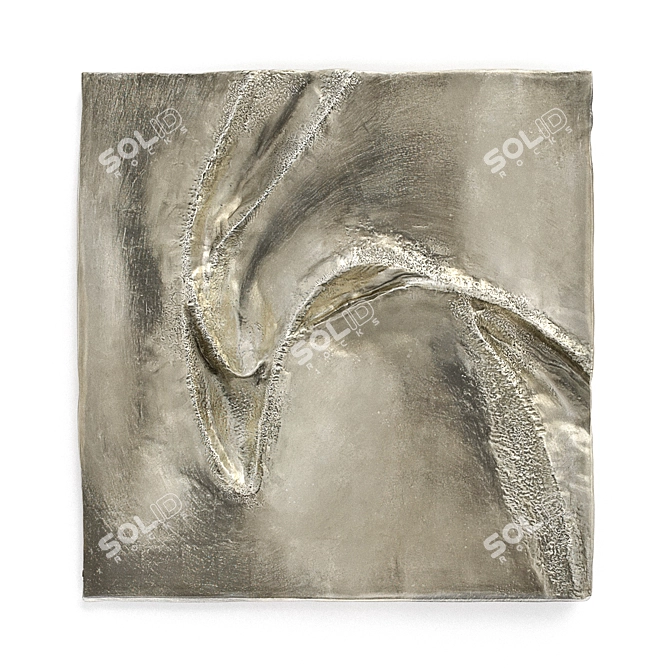 Flight of Bird Metal Relief 3D model image 1