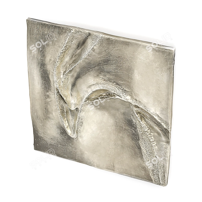 Flight of Bird Metal Relief 3D model image 4