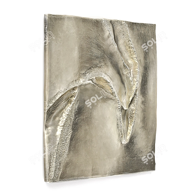 Flight of Bird Metal Relief 3D model image 5