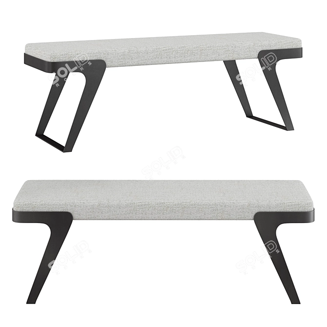 Williams Hover Bench - Stylish Seating 3D model image 1