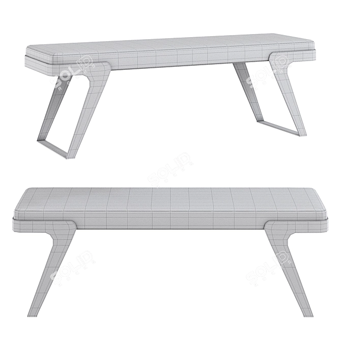 Williams Hover Bench - Stylish Seating 3D model image 2