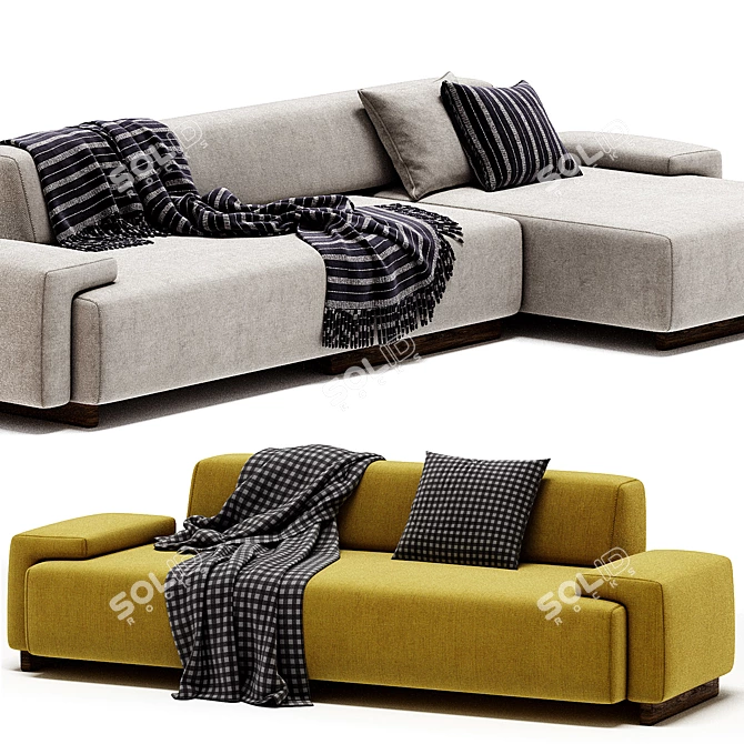 Stylish LOVELAND Sofa Moroso 2017 3D model image 4