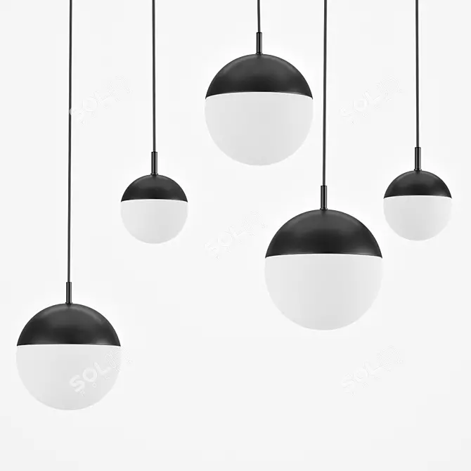 Modern Balo Pendant Light Fixture 3D model image 1