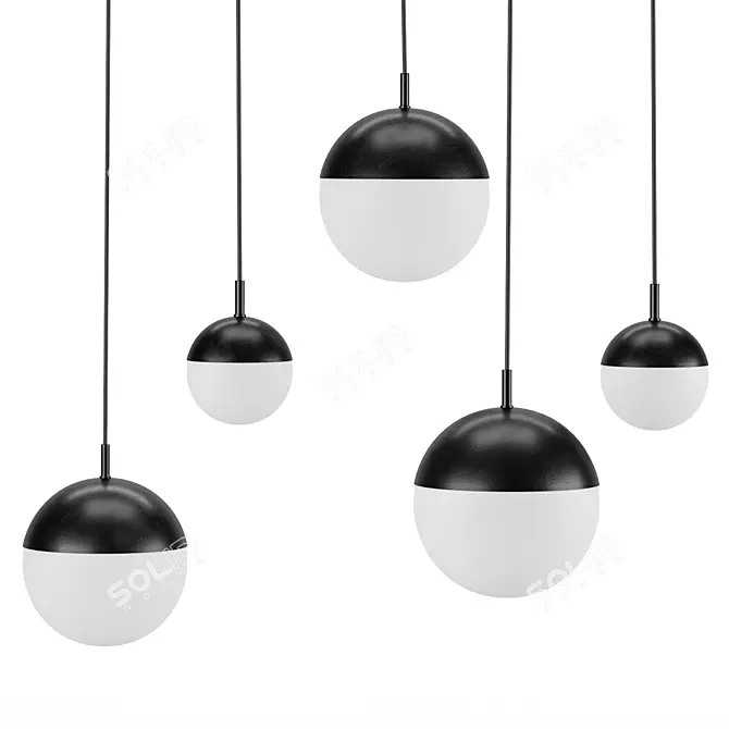 Modern Balo Pendant Light Fixture 3D model image 5